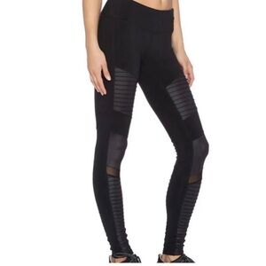 Small alo black moto leggings